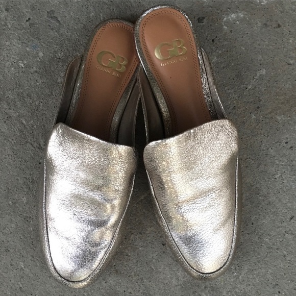 Gianni Bini | No Brainer Metallic Gold Mules - Picture 3 of 7